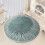 Round Area Rug Polyester Rubber Backing 23.6 in 6