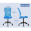 Ergonomic mesh office chair with lumbar support, blue 5