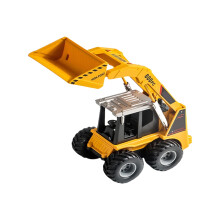 Bulldozer de brinquedo amarelo, veículo de construção movido a inércia1