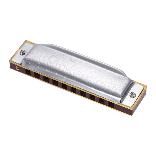 Folkmaster Standard diatonische mondharmonica, A-sleutel, 10 gaten 2