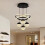 Plafoniera LED moderna nera, dimmerabile, 100x40 cm 6
