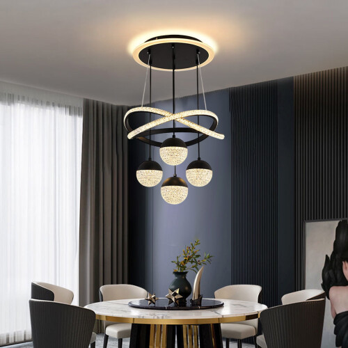 Plafoniera LED moderna nera, dimmerabile, 100x40 cm 1