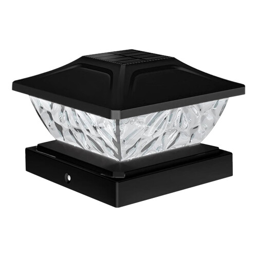 Solcellelamper til stolpekapper til 4x4x6 tommer vinylstolper 1