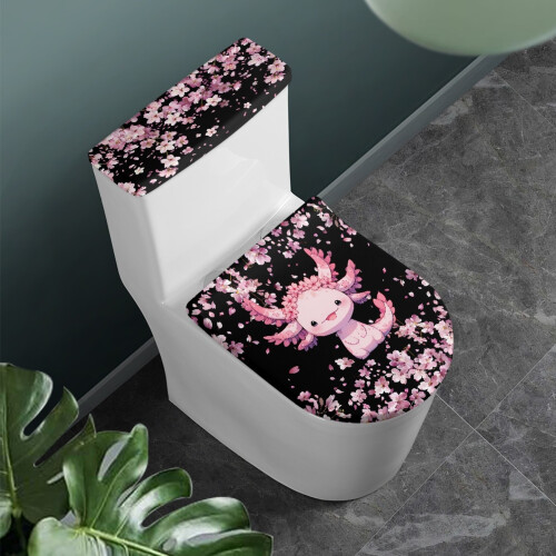 Protège-siège de toilette à base élastique, 2 pièces 2