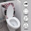 Protège-siège de toilette à base élastique, 2 pièces 4