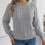 Women's Pullover Sweater Gray S 3