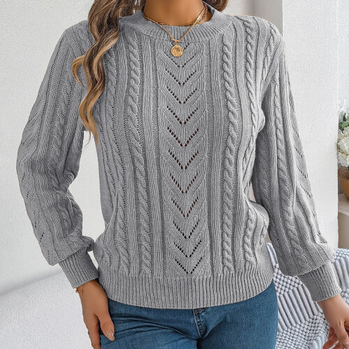 Women's Pullover Sweater Gray S 2