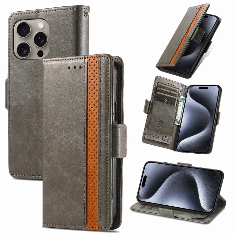 Leather Iphone Wallet With Card Holder And Zipper 971050350196