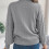Women's Pullover Sweater Gray L 5