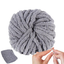 Chenille Yarn for Crocheting – 88.5ft Thick Chunky Yarn, Compatible with Scarf, Baby Clothes, Throw Pillow, Basket, Pet Bed & Blanket Making