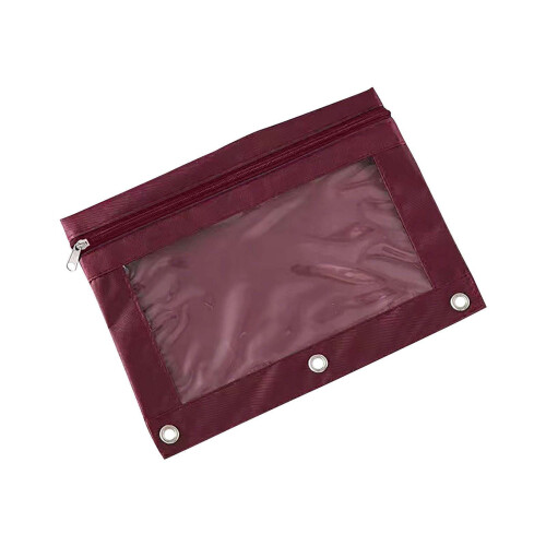Estojo para lápis com zíper, transparente, em lona de PVC, 9,8 x 7,1 polegadas. 1