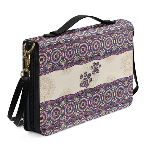 Θήκη Βίβλου Boho Mandala με Πόδι Σκύλου και Δέρμα PU2XL 1