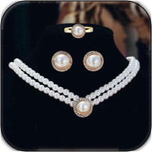 Pearl Jewelry Set for Women Elegant 5-Piece
