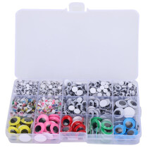 Safety Eyes 1500Pcs Plastic Bear Toy Craft Eyes Eyeball 4-15mm Colorful Craft Doll Eyes Assorted Sizes for Animal Crochet Bear Toys Crafts Making