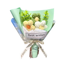 Valentine's Day Hand Knit Bouquet Fake Flower Bouquet Kit