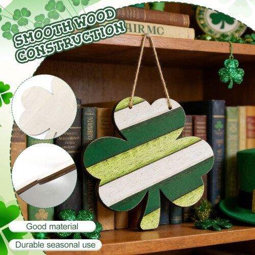 Décoration en bois trèfle pour la Saint-Patrick (1 pièce) 2