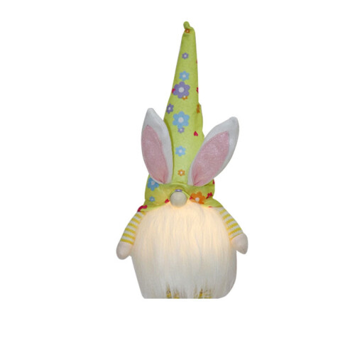 Light-Up Easter Gnome Figurine Bunny Elf Ornament Set