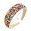 Cerchietto per capelli da donna con strass, elastico largo 6