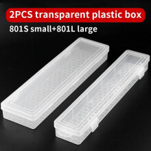 Soldering Iron Storage Box Transparent Plastic 2 pcs
