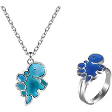 Mood Dinosaur Ring Set Color-Changing Temperature-Sensitive