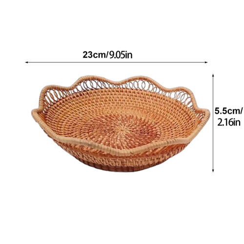 Handmade Rattan Basket for Food Storage and Display 2