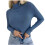 Women's Turtleneck Sweater Ribbed Knit Fitted Pullover 1