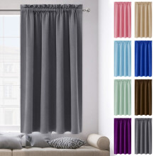 Blackout Curtains Silk Curtains Modern Plain for Living Room Balcony Curtains&Drapes