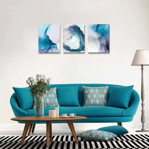 Abstraktes Leinwandbild für das Wohnzimmer mit Elchmotiv 2