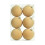 Velvet Christmas Ornaments Yellow 6-Pack 1