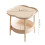Tao Tao 2-Tier Sofa Side Table White 15.8 inch 4