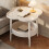 Tao Tao 2-Tier Sofa Side Table White 15.8 inch 5