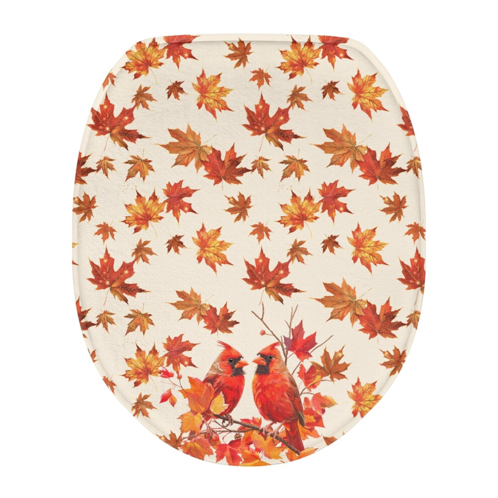 Maple Leaf Toilet Lid Cover Flannel Elastic Edge For 9027700257474