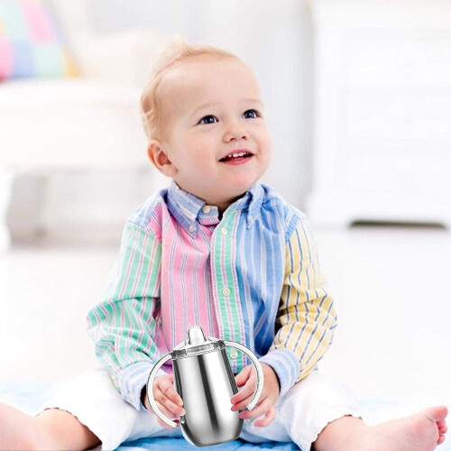 Ποτήρι Sippy από ανοξείδωτο ατσάλι με διπλό τοίχωμα και μόνωση 10oz 2