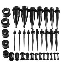 Stainless Steel Taper Ear Stretchers 36 Pcs 14G to 00G