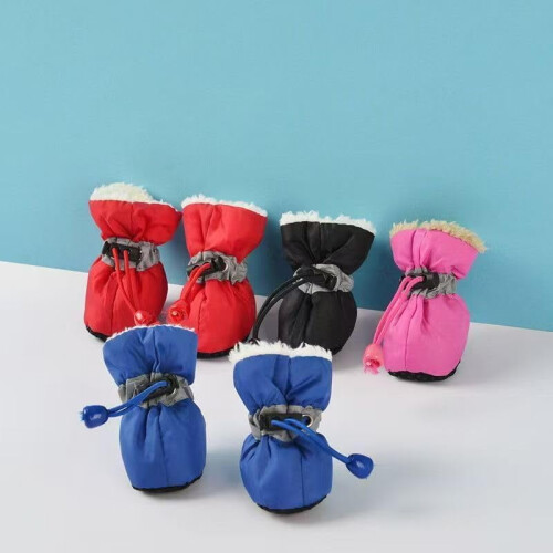 Bottes pour chien à cordon, semelle souple, orange, taille 7 1