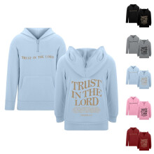 Boys Hoodie Letter Print Pullover Zip Up with Pockets