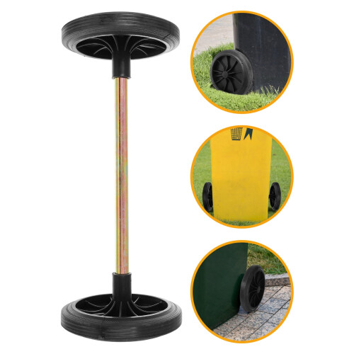 Roda de reposição para lixeira, preta, 2 peças, 48 cm (19 polegadas) 2