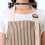 Grembiule da cucina da donna a righe in cotone e lino con tasche, 6