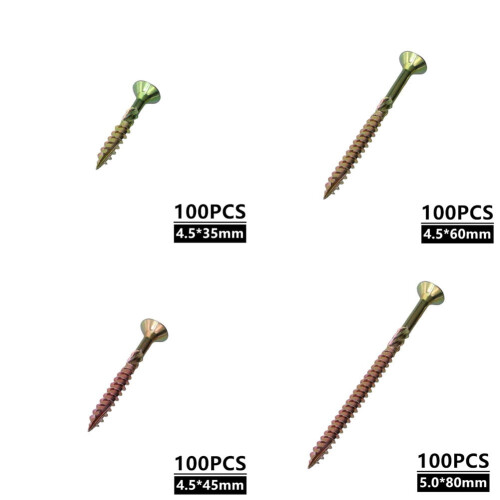 Træskruer T25, fladhoved, selvskærende, 100 stk. 2