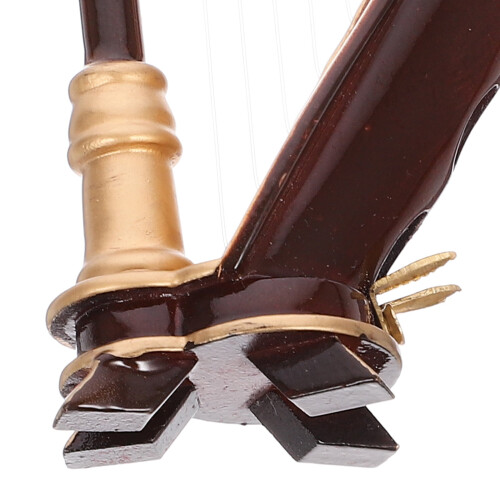 Mini wooden harp replica ornament with box 1