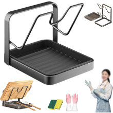 Support de rangement pour couvercles de casseroles en acier au carbone (1 pièce)