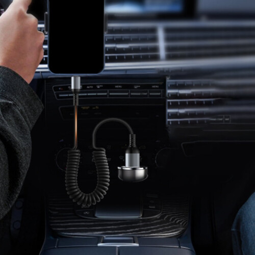Câble télescopique USB-C vers USB-C pour charge rapide et transfert de données 1