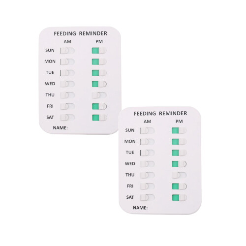 Pet Feeding Reminder Magnetic Sticker AM/PM Chart 2 or 1 pcs