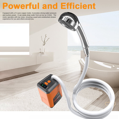 Pommeau de douche portable à piles, 3 modes d'eau 1