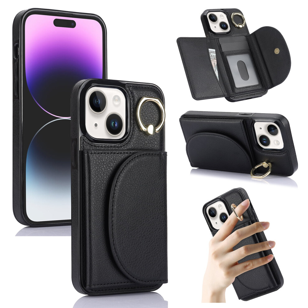 Iphone 15 Wallet Case Pu Leather Rfid Blocking With 9085618970748