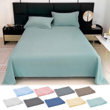 WYCNLY Clearance Solid Color Bed Sheet – Full/Queen Size, 1pc Random Color, Compatible with Standard Beds