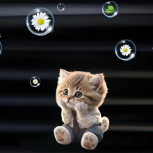 Désodorisant pour voiture Cat, clip de ventilation, design plat 2D