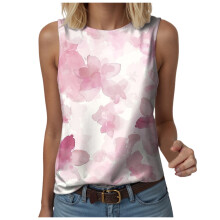 Women's Tank Top Summer Casual Crew Neck Sleeveless Loose