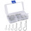 Cotter Pins Assortment Kit Carbon Steel 100 pcs 6 sizes 1