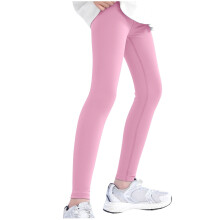 Kids Yoga Pants High Waist Compression Leggings Pink Size
